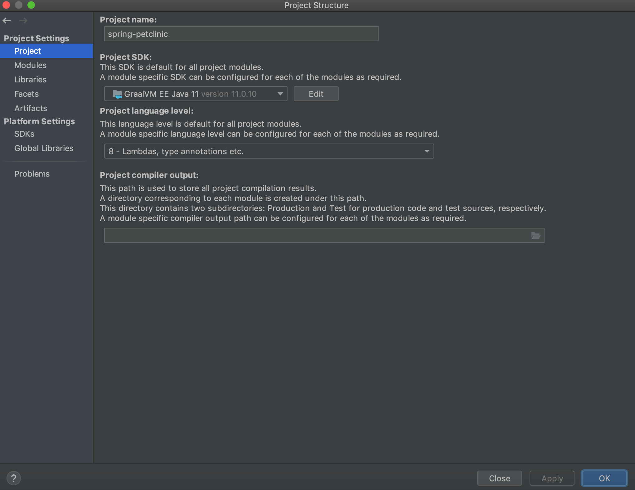 Intellij IDEA: Add Project Name