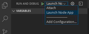 JavaScript and Node.js Launch Configurations