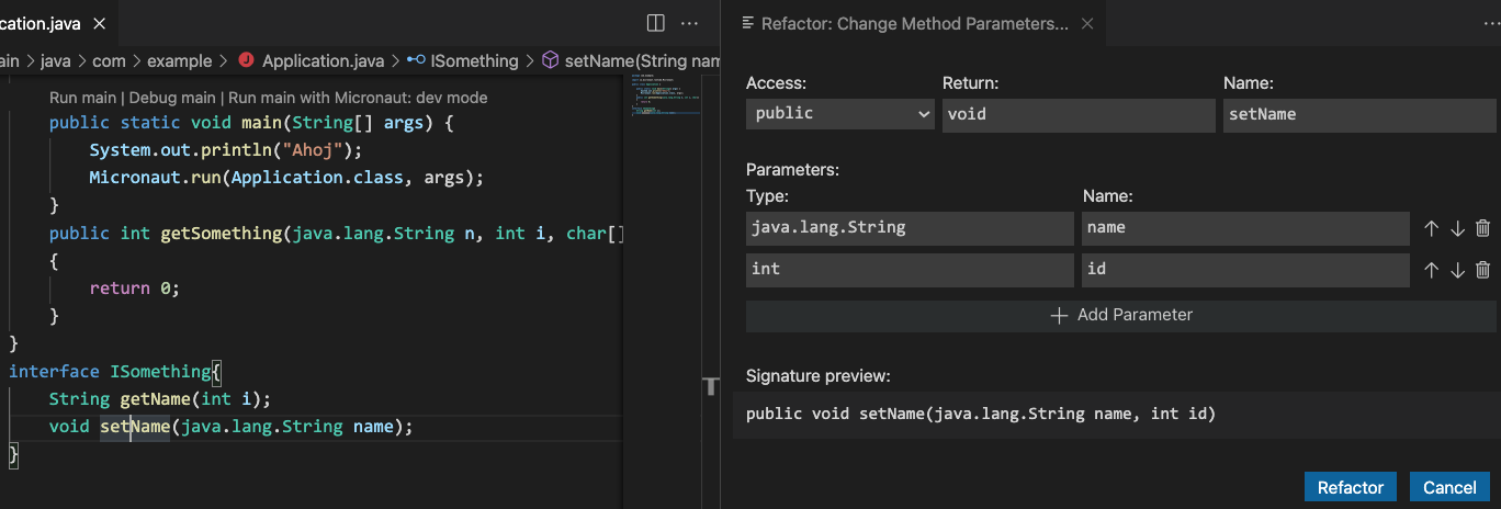 VS Code: Refactor UI