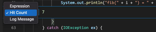 VS Code: Setting Conditional Breakpoint