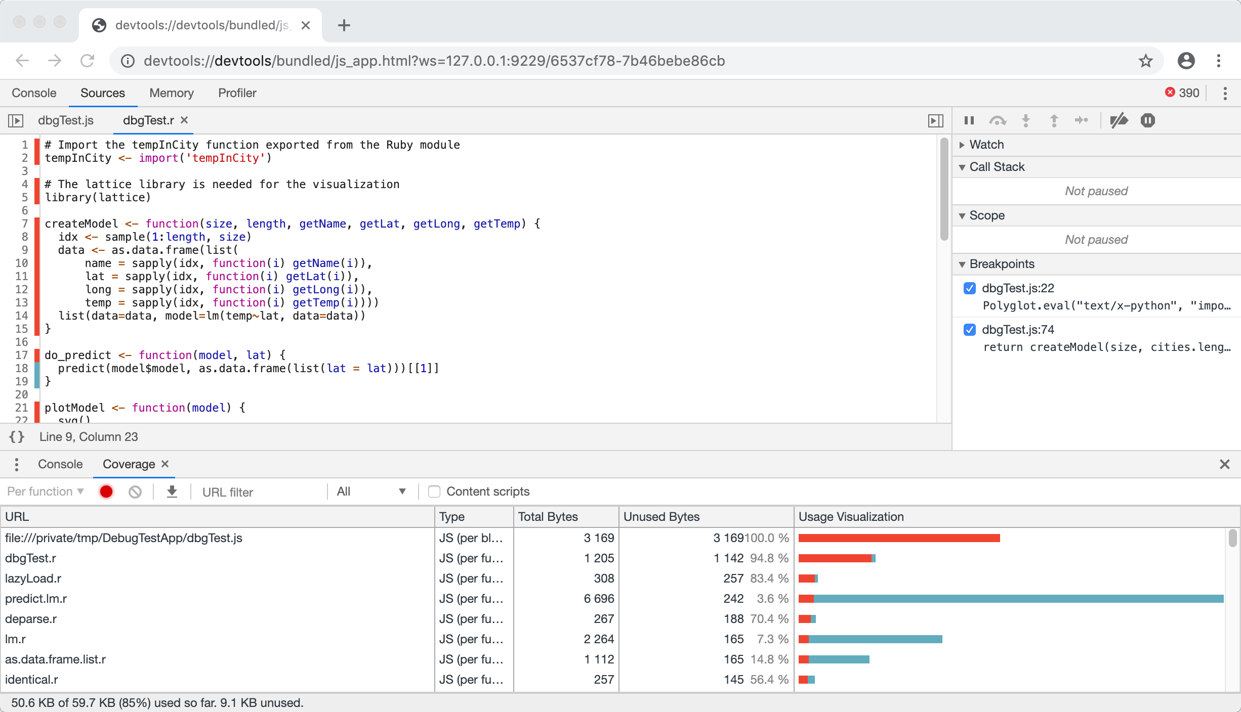 chrome webtools debugger mac